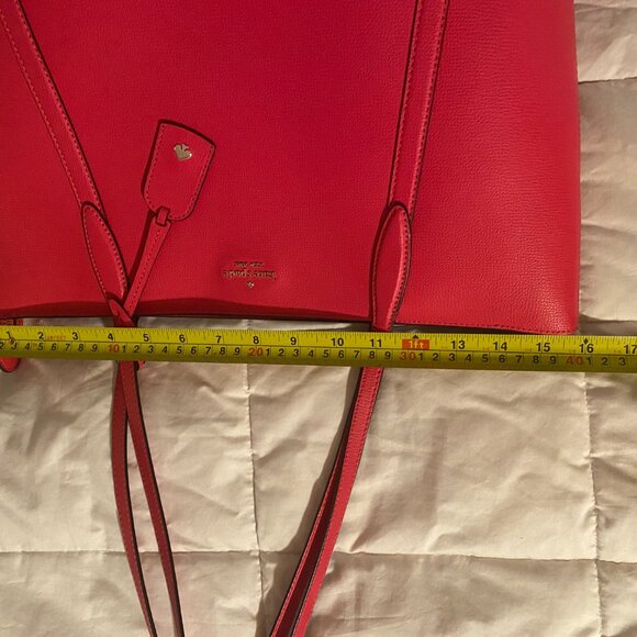 Kate Spade hot pink large tote bag with zipper and outer pocket - Picture 10 of 11